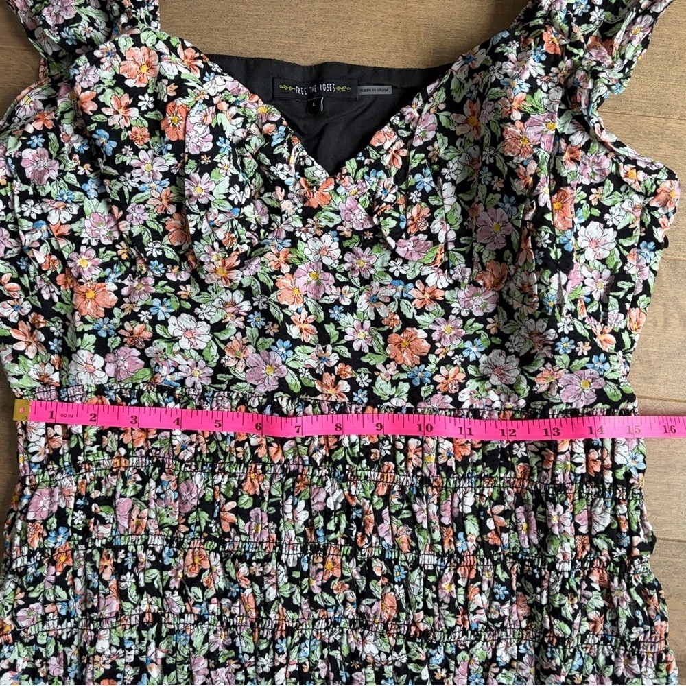 Free the Roses Multicolor Floral Kids Dress - Picture 4 of 5